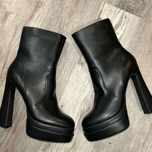 Black Platform Ankle Boots